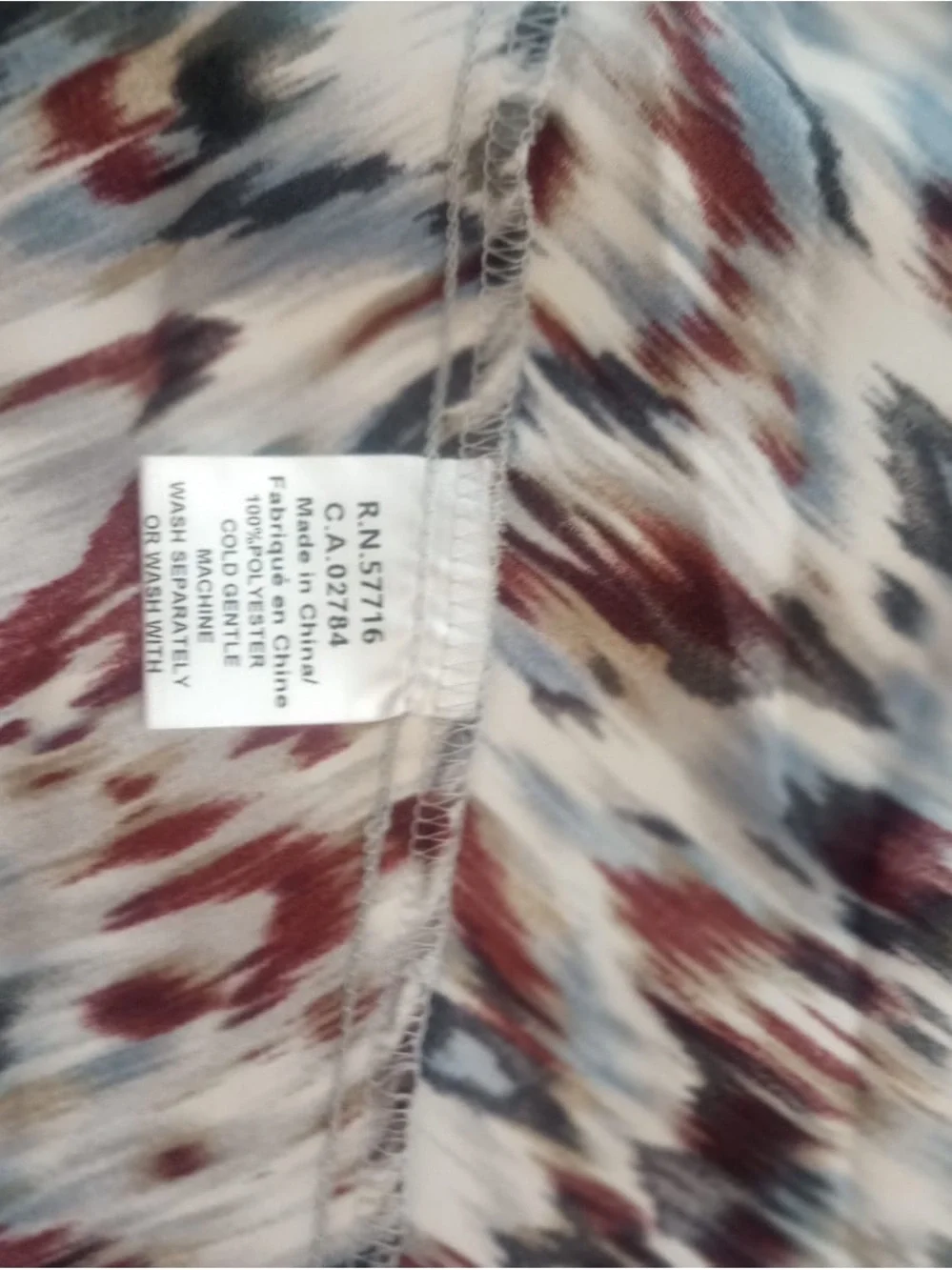 Papillon Blanc Blue and Brown Printed Long-Sleeve Shirt Dress - Picture 4 of 8